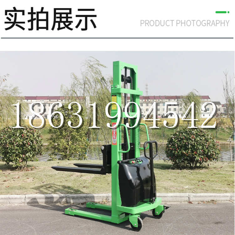 通城县电动叉车堆高车液压铲车电瓶1吨2吨站驾步行式小型全自动叉车
